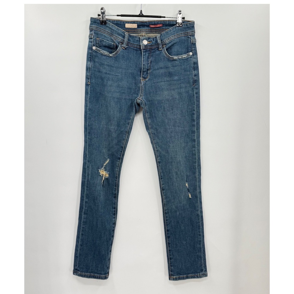 Pilcro Women's Blue Distressed Skinny Jeans Size 26